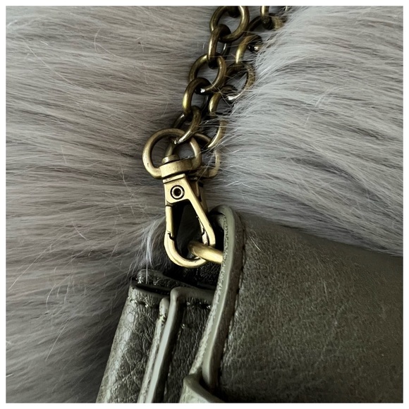 Anthro | Bella Bow Clutch Vegan Leather Moss NEW - Picture 8 of 9